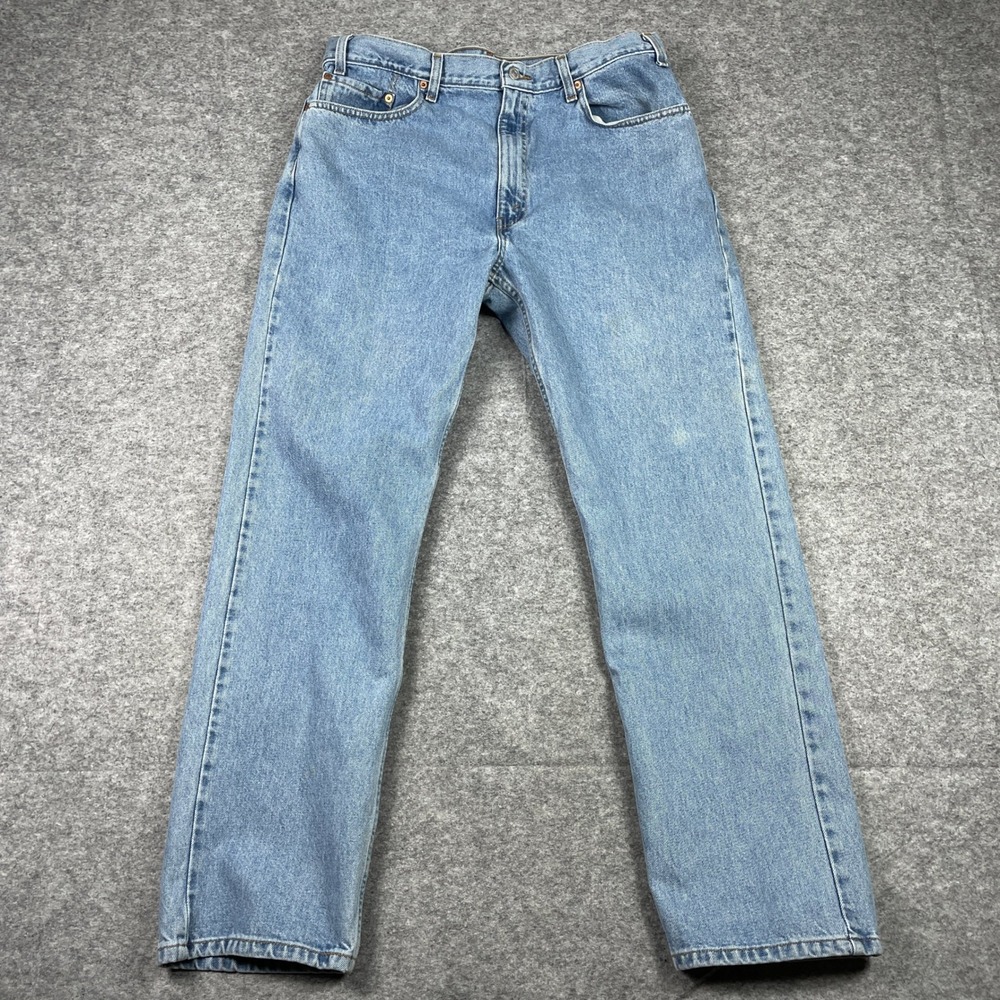 Vintage Levis 505 Jeans Mens 38x32 (Fits 35x31) Light Wash Regular Straight Leg